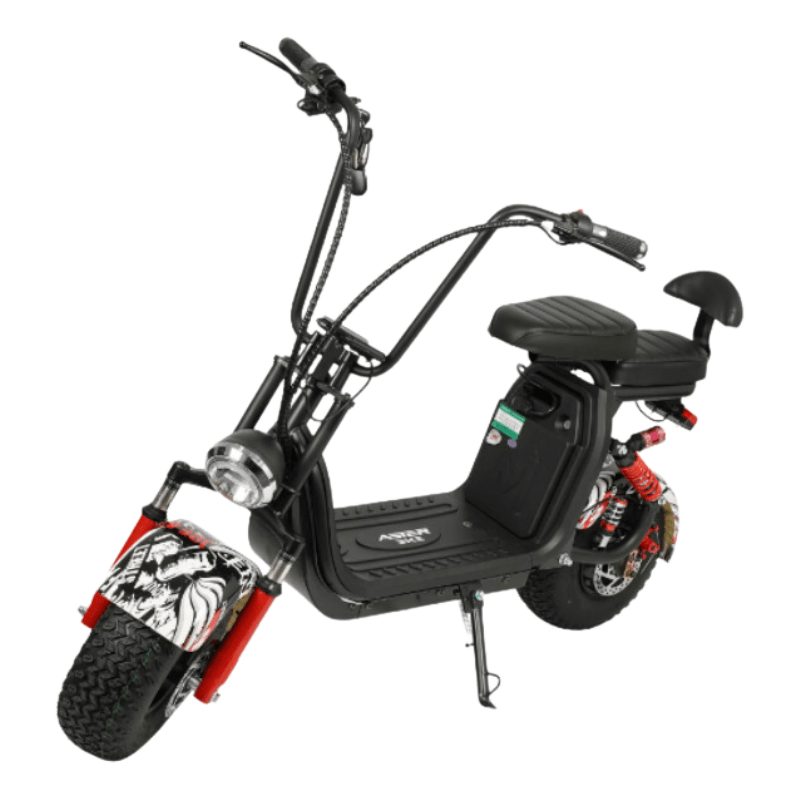 Megawheels – Stylish 60V Groovy Scooter – White/Black