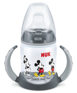 Nuk – First Choice Learner Mickey Mouse 150ml Bottle – Grey