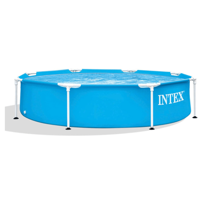 Intex - 8ft x 20in Durable Steel Metal Frame Circular Swimming Pool