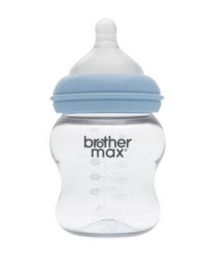 Brother Max PP Extra Wide Neck Bottle 160ml + S Teat – Blue -BM109
