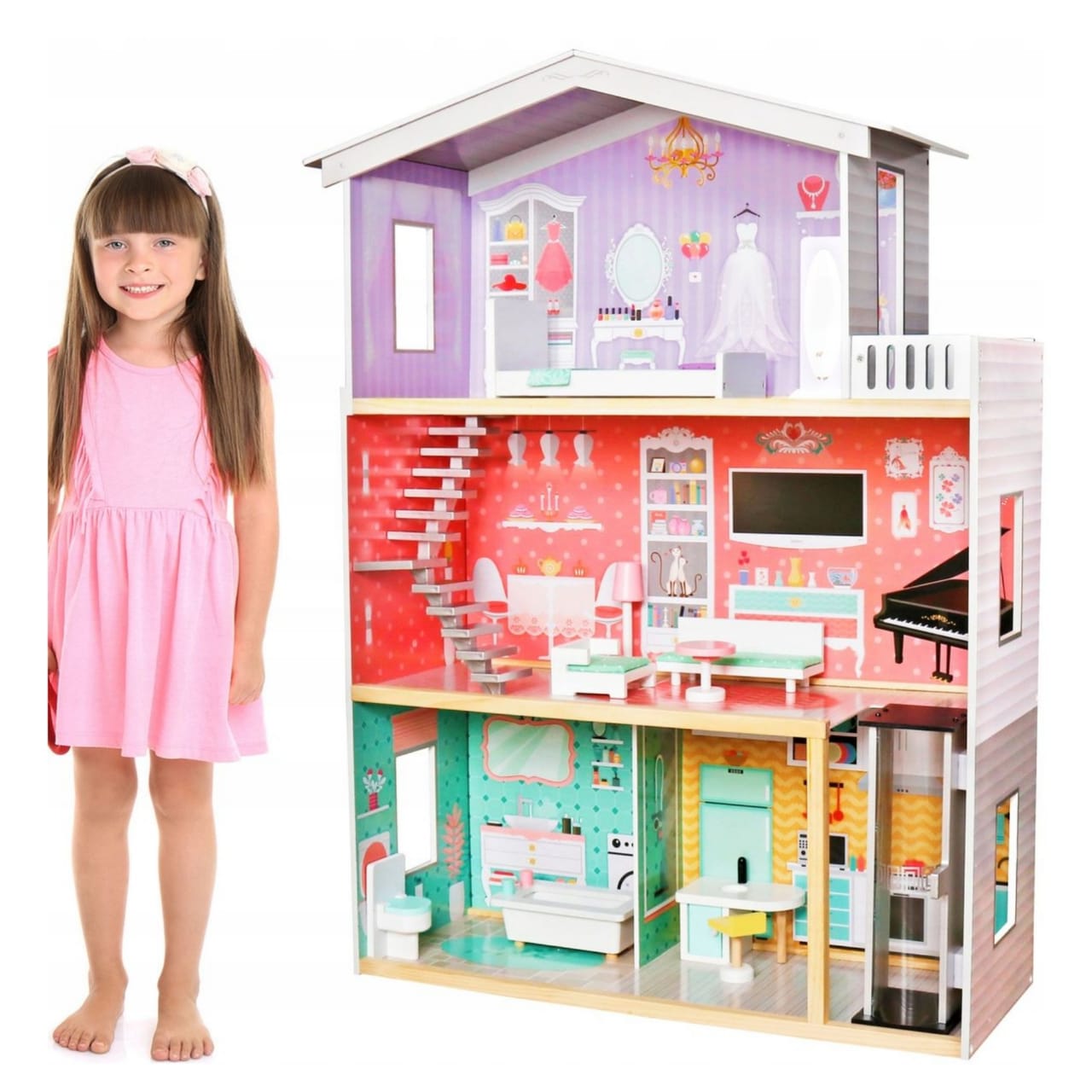 Kids – Violet Dollhouse Pretend To Play 114cm