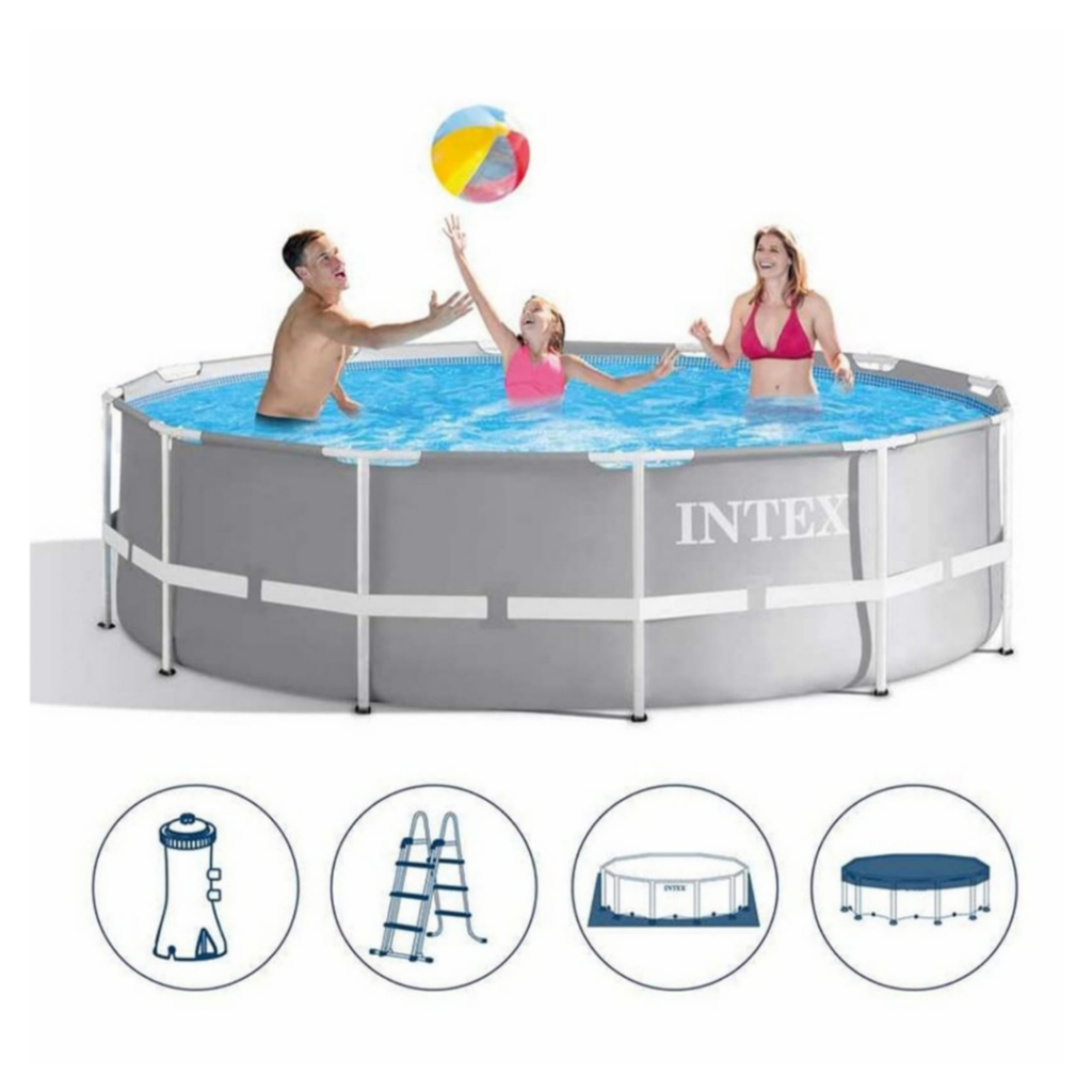 Intex Prism Frame Round Above Ground Swimming Pool 4.3m - 26720