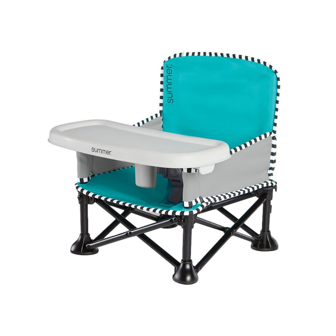 Summer Infant – Pop N Sit Portable Booster – Aqua Splash – SI13666