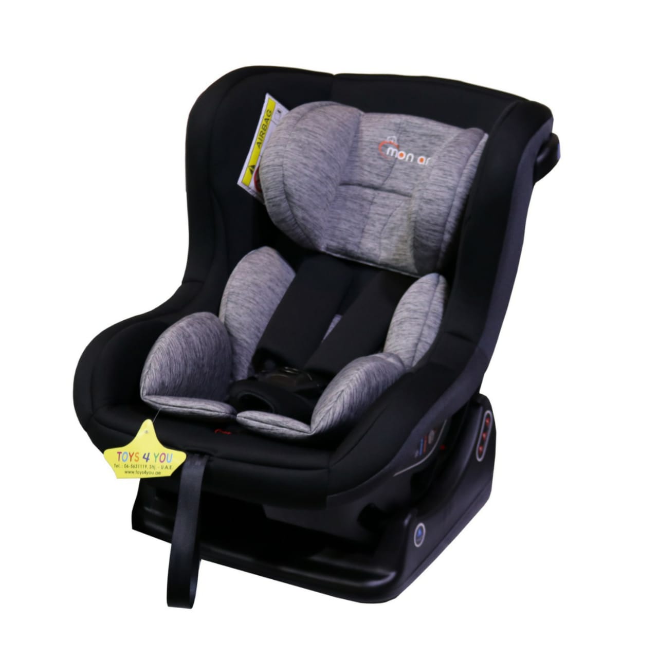 Monami Baby Carseat BLACK- LB-777-GRAY