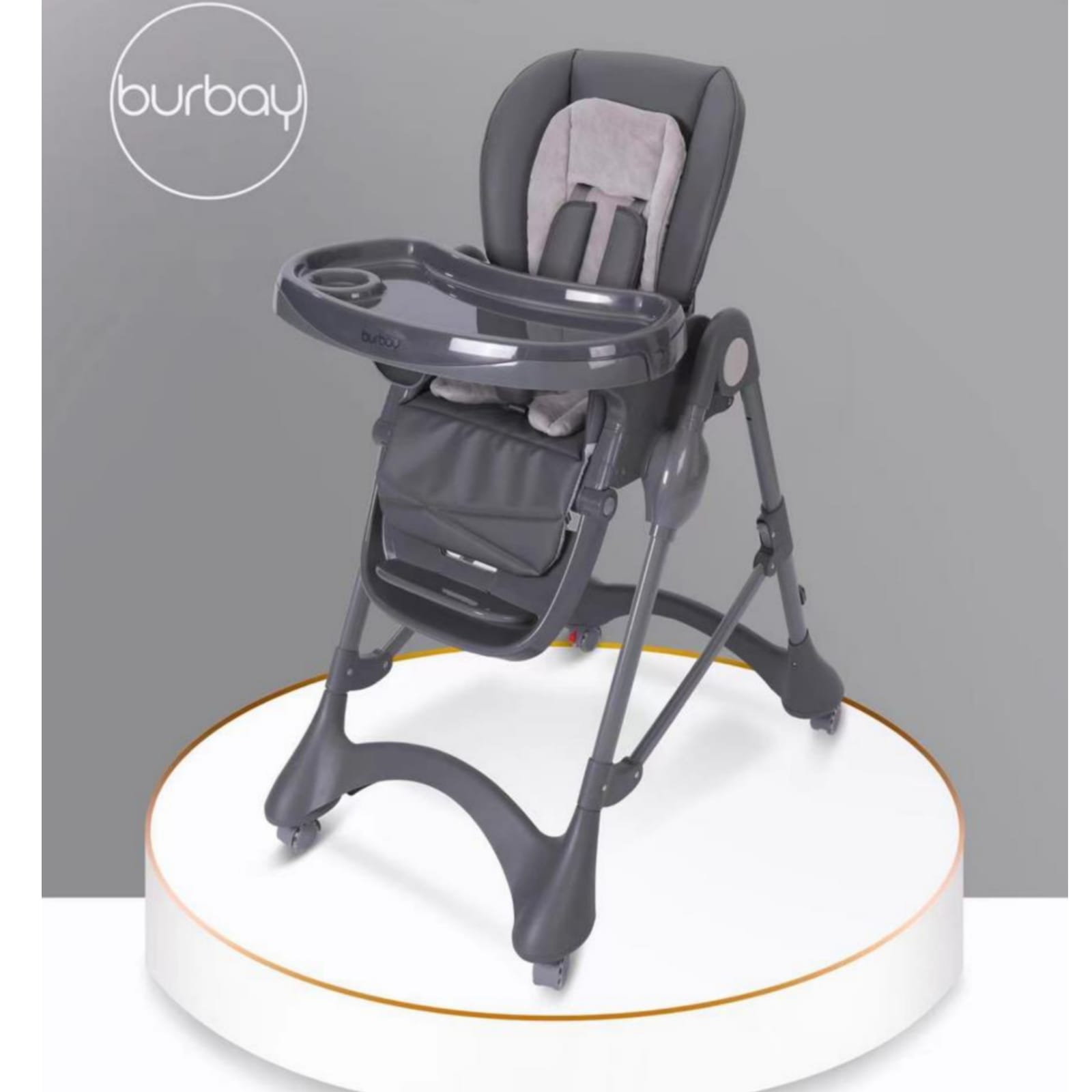 Baby High Chair Multifunction Waterproof Foldable Baby – 003-Gray