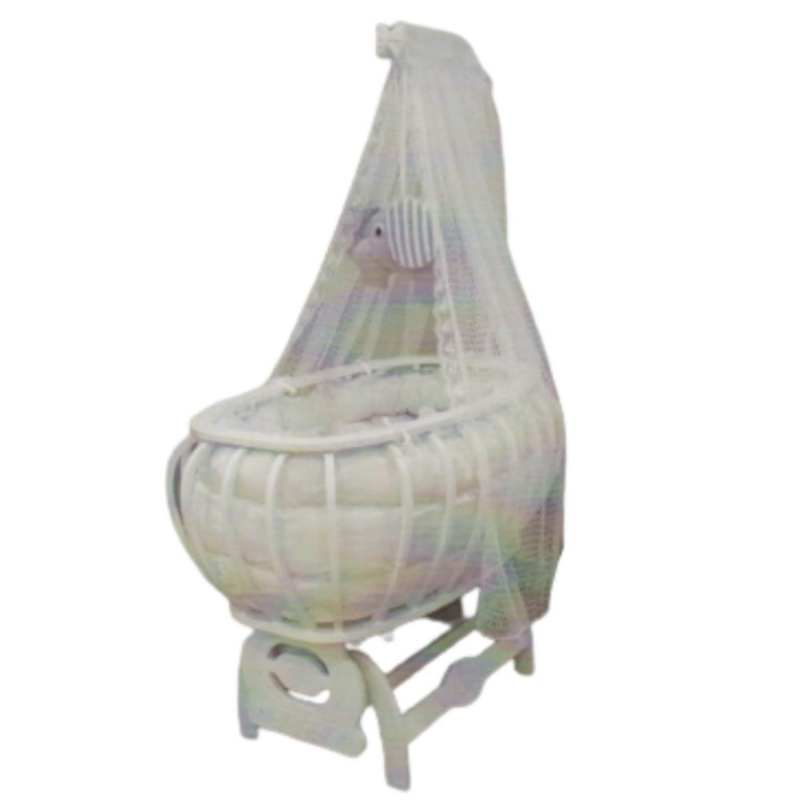 Baby Bed - Modena Lux Bebbe Cradle - BMDL-SE-White