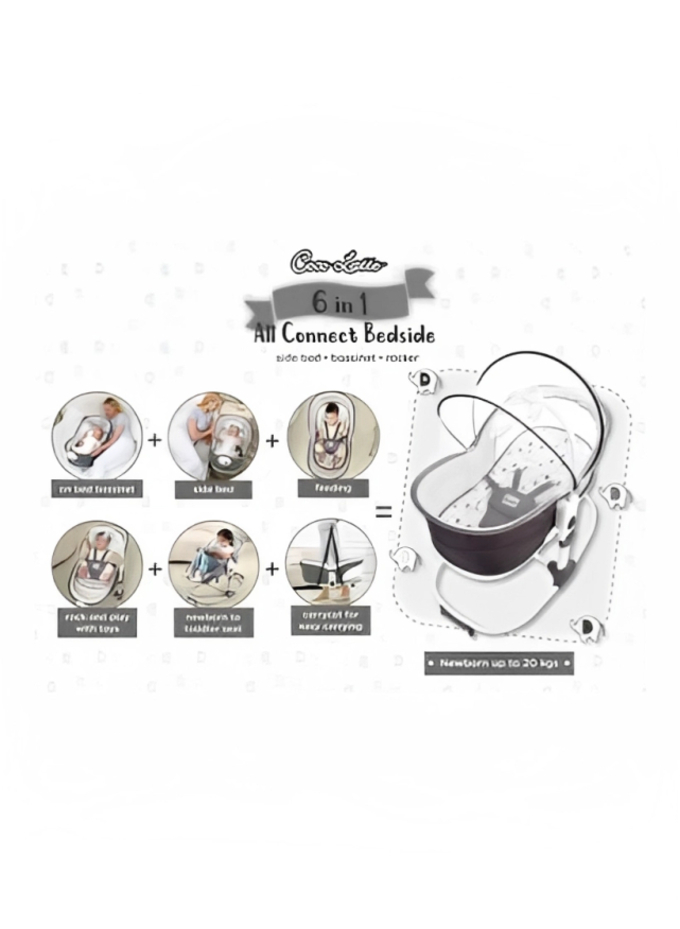 Baby Rocker Deluxe 6 In 1 Rocking Bassinet Multifunctional Bassinet For Newborn Boy Girl For The Age 0 To 12 Month - Image 2