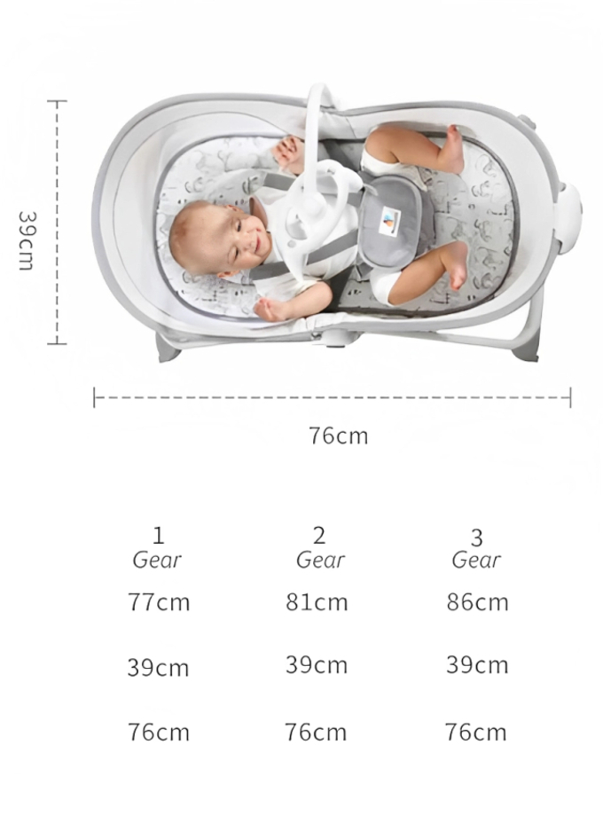 Baby Rocker Deluxe 6 In 1 Rocking Bassinet Multifunctional Bassinet For Newborn Boy Girl For The Age 0 To 12 Month - Image 4
