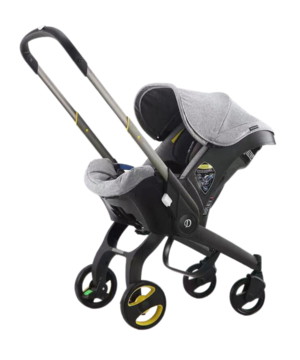 Foldable Stroller/Car Seat With Natural Rubber Wheels