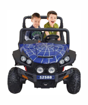 Kids Ride On Electric Off Road Polaris Double Seater Monster Jeep – Blue