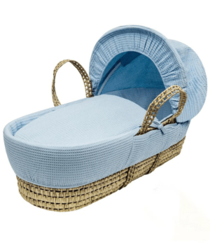 Kinder Valley – Blue Dimple Moses Basket Bedding Set