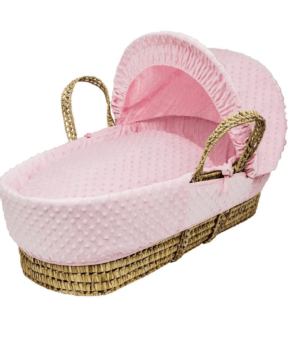 Kinder Valley – Pink Dimple Moses Basket Bedding Set