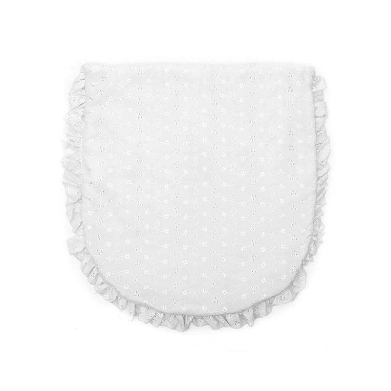 Kinder Valley – Palm Moses Sleeping Basket with Folding Stand – White Broderie Anglaise - Image 4