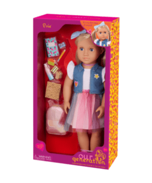 Evie 18″ School Doll with Backpack & Accessories