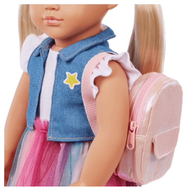 Evie 18″ School Doll with Backpack & Accessories - Image 5
