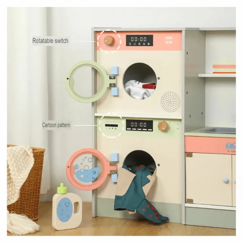 Little Angel – Kids Wooden Toy Laundry Play Set - Image 2