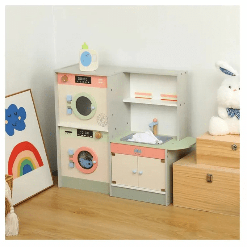 Little Angel – Kids Wooden Toy Laundry Play Set - Image 4