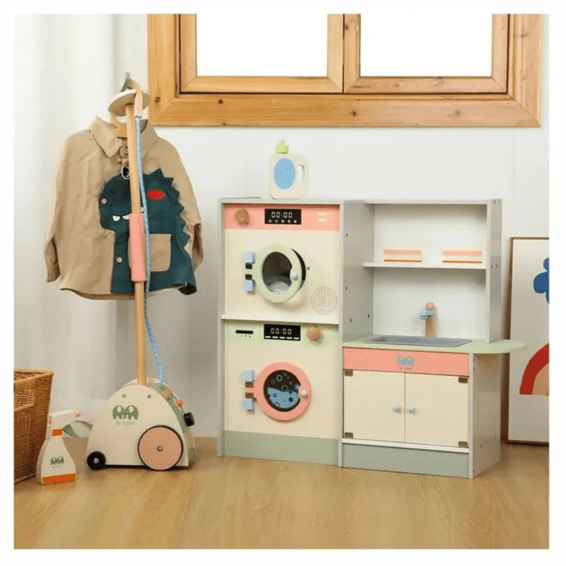 Little Angel – Kids Wooden Toy Laundry Play Set - Image 3
