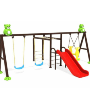 Outdoor Kids Swing And Slide With Playground