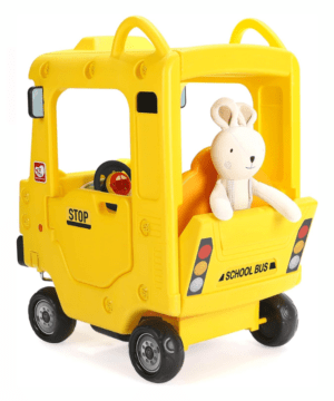 Ride-on Bus Roof Car for Kids Push Car w/ Light Music