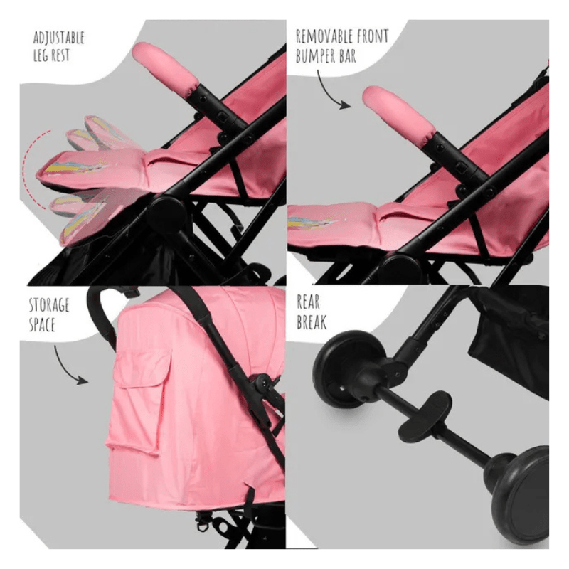 Disney - Princess Travel Stroller - Pink - Image 5