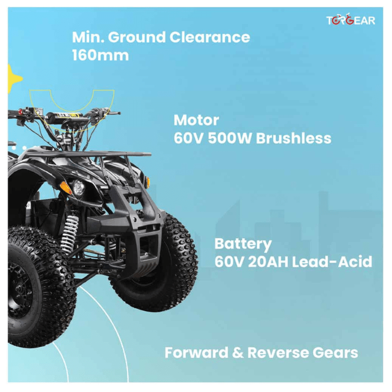 Top Gear – TG 450 Electric Quad Bike 60V – Black - Image 3
