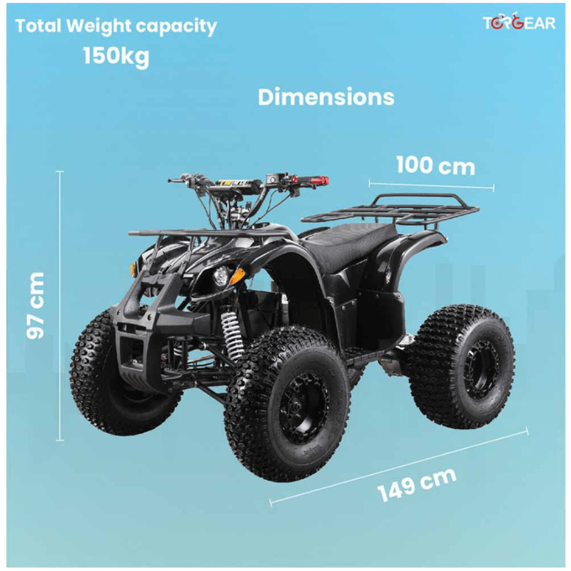 Top Gear – TG 450 Electric Quad Bike 60V – Black - Image 2