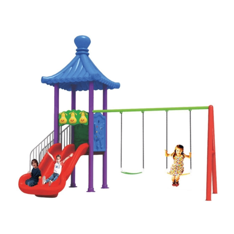 Kids Outdoor Mega Kids Slide & Swing Set