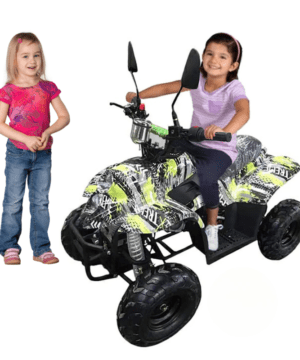 Electric Mini Quad ATV – 49cc Kids Off-Road Buggy Green/Black