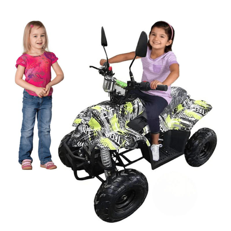 Electric Mini Quad ATV – 49cc Kids Off-Road Buggy Green/Black
