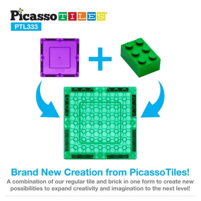 Picasso Tiles – Magnetic Building Bricks And Tiles – 333 Pcs - Image 6