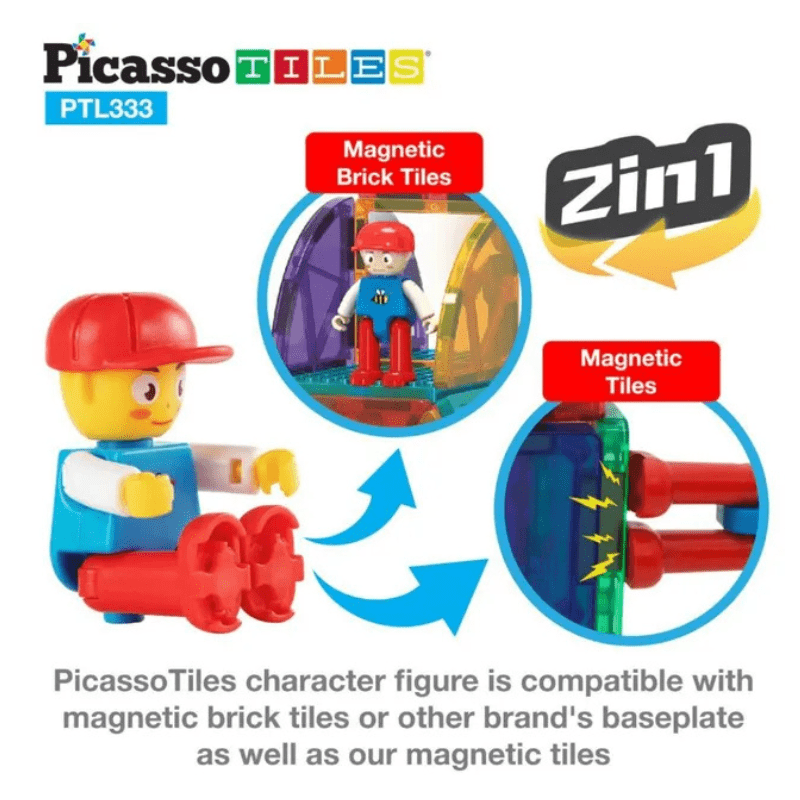 Picasso Tiles – Magnetic Building Bricks And Tiles – 333 Pcs - Image 4