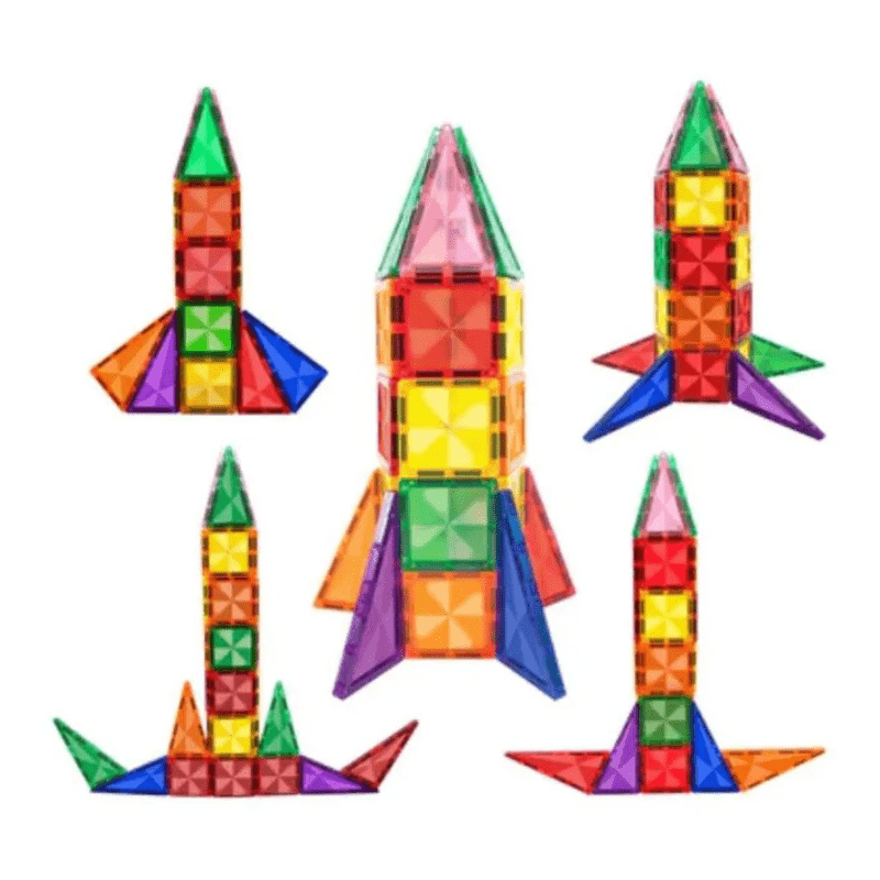 Picasso Tiles – Magnetic Mini Diamond Rocket - Image 2