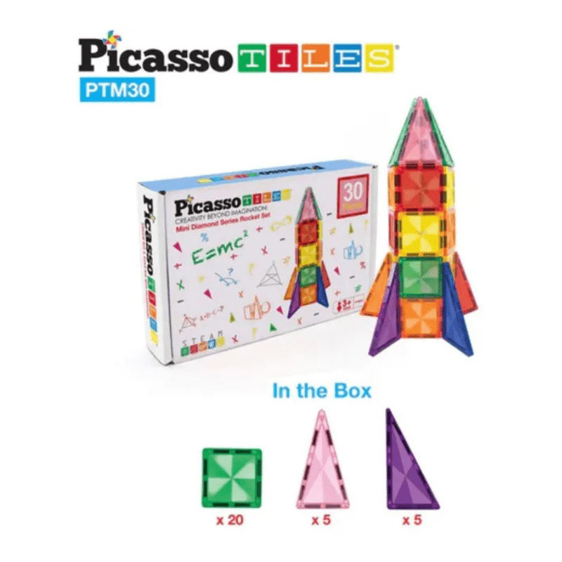 Picasso Tiles – Magnetic Mini Diamond Rocket - Image 5