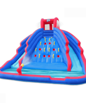 Giant Inflatable Climbing Wall & Dual Lane Water Slide