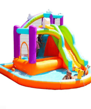 Inflatable Water Slide Park with Splash Pool & Sprayers