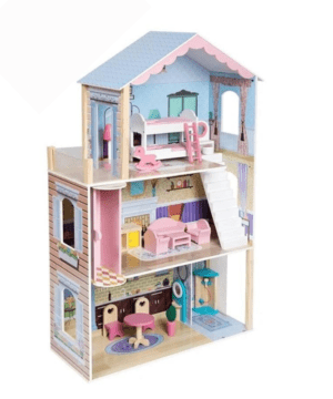 Summer Villa Kids Wooden Dollhouse – 80 Pcs