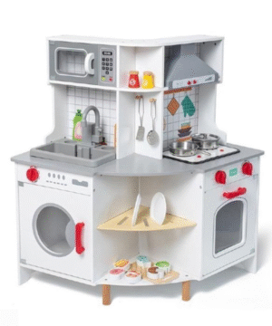Deluxe Wooden Corner Kitchen Playset