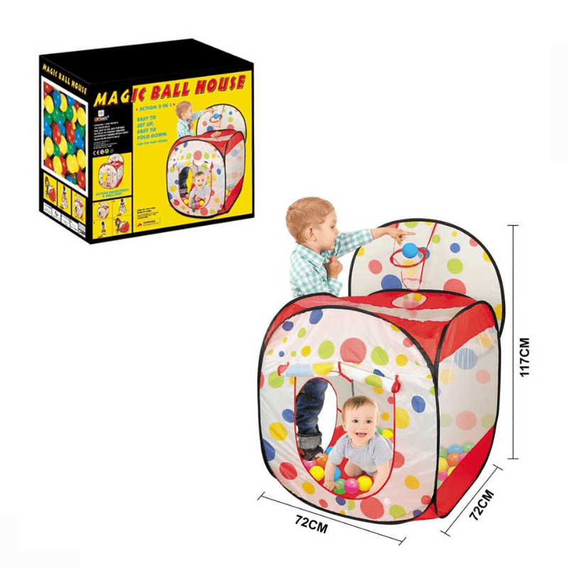 STEM – Magic Ball House Tent Shooting Game House with 100 Ocean Balls