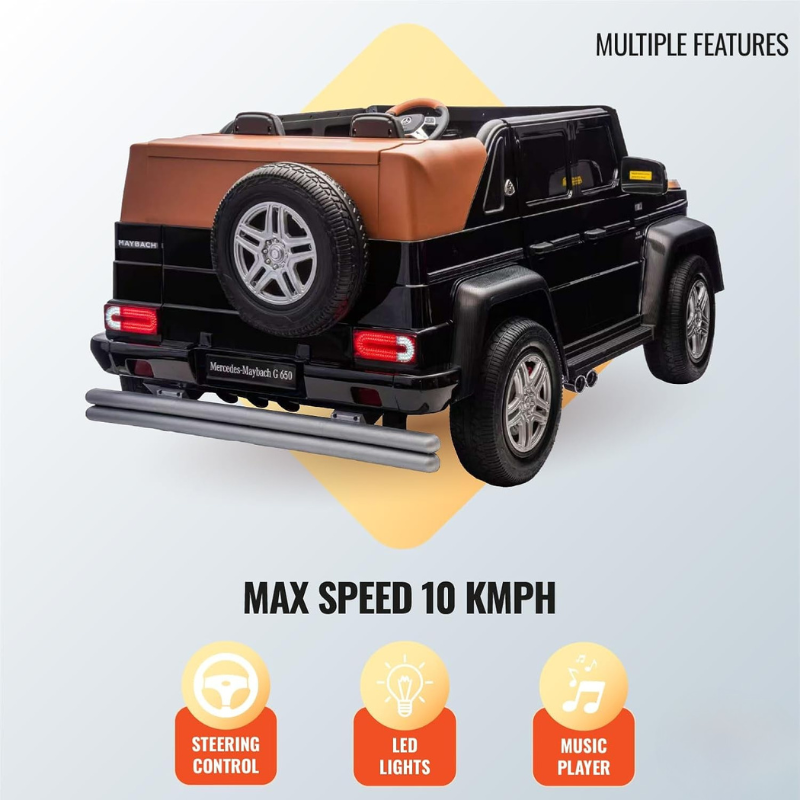 Mercedes – Kids Powered Ride On Car Black - Image 4