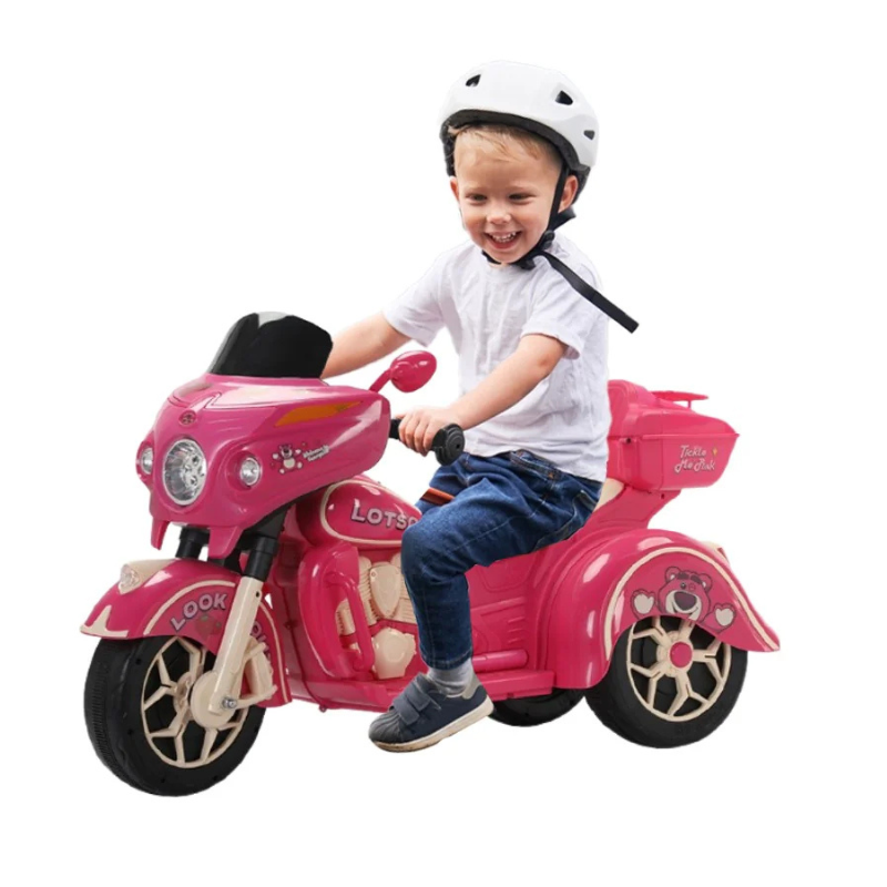 Lots-O’ Bear Electric Ride-On Motorbike – Pink Edition - Image 2