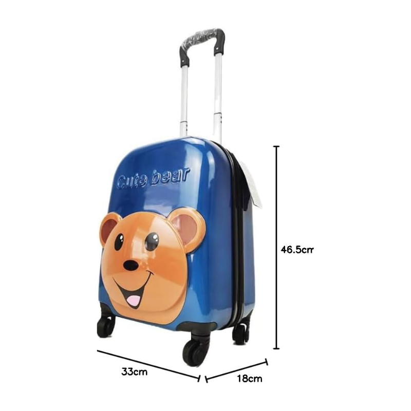 Cute Cat Kids Trolley Bag – Bear - Image 4