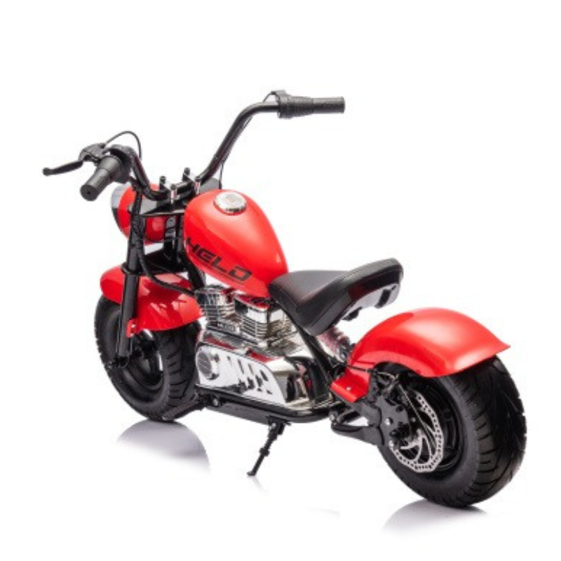 Kids Electric Ride-On Chopper Bike – Red - Image 2