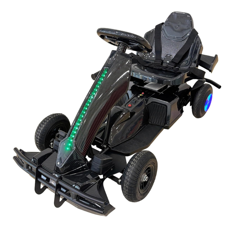 BIKE Electric Go Kart LED Lights Pedal Drive 36V Battery Powered