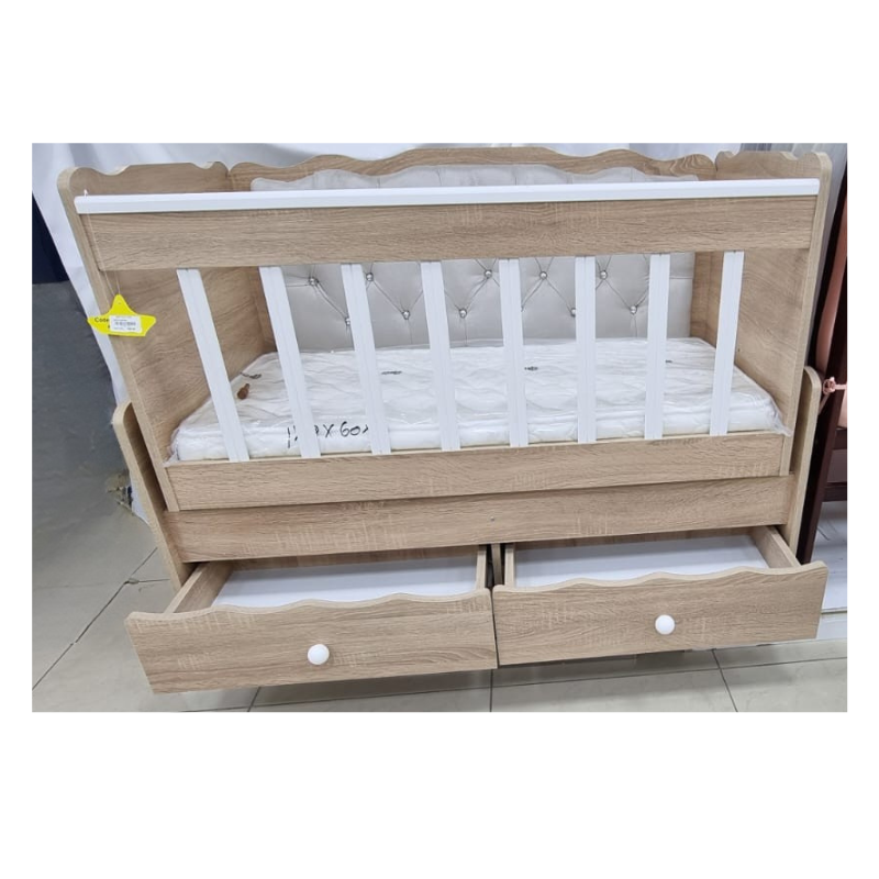 New Elegant Wooden Baby Crib with Storage Drawers - Image 2