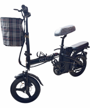 Aero Electric Folding Bike with Dual Seat & Basket Size -16