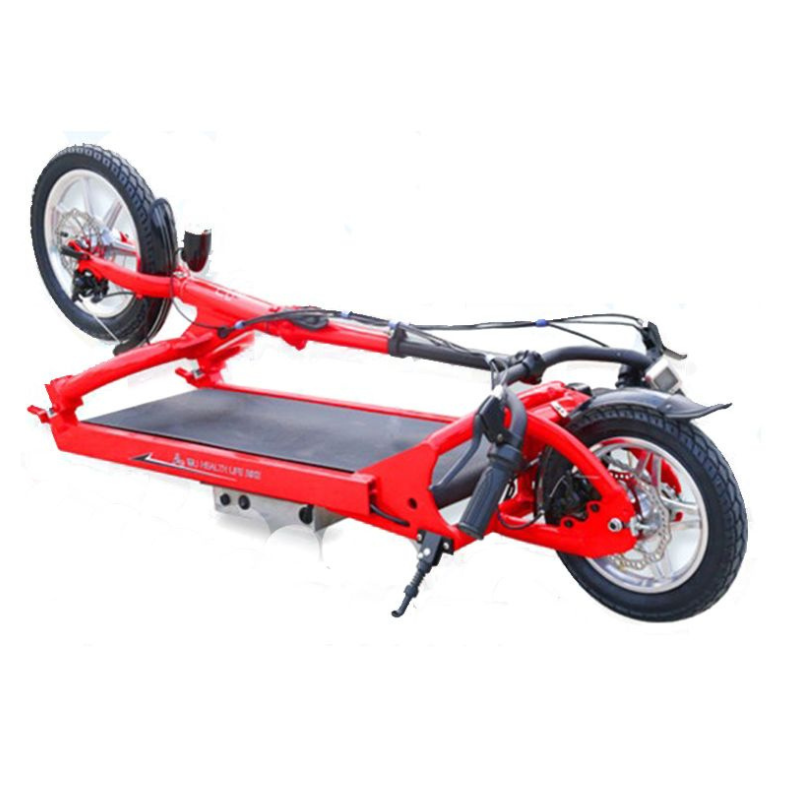 Kids & Adults Red Steel Folding Electric Walking Scooter - Image 2